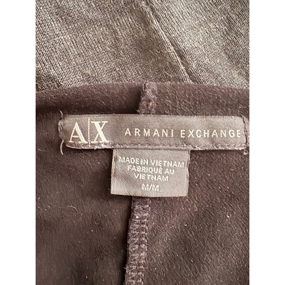 Armani Exchange Women's Black Open Front Gray Sleeve Cardigan M/M - Picture 3 of 4